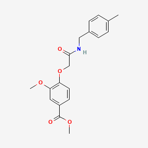 molecular formula C19H21NO5 B5733150 methyl 3-methoxy-4-{2-[(4-methylbenzyl)amino]-2-oxoethoxy}benzoate 