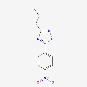 molecular formula C11H11N3O3 B5733162 5-(4-nitrophenyl)-3-propyl-1,2,4-oxadiazole 