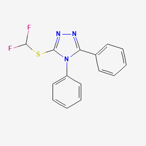 molecular formula C15H11F2N3S B5733165 3-[(difluoromethyl)thio]-4,5-diphenyl-4H-1,2,4-triazole 