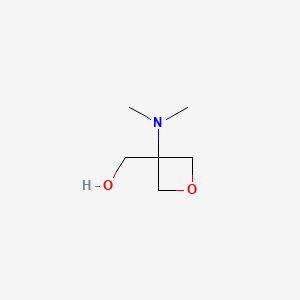 molecular formula C6H13NO2 B573317 (3-(Dimethylamino)oxetan-3-yl)methanol CAS No. 165454-18-2