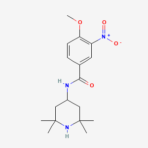 molecular formula C17H25N3O4 B5733174 4-methoxy-3-nitro-N-(2,2,6,6-tetramethyl-4-piperidinyl)benzamide 