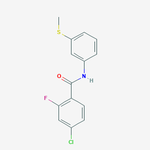 molecular formula C14H11ClFNOS B5733180 4-chloro-2-fluoro-N-[3-(methylthio)phenyl]benzamide 