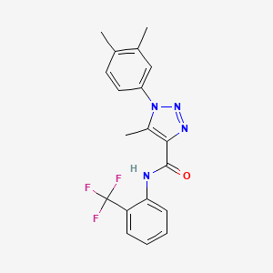 molecular formula C19H17F3N4O B5733215 1-(3,4-dimethylphenyl)-5-methyl-N-[2-(trifluoromethyl)phenyl]-1H-1,2,3-triazole-4-carboxamide CAS No. 904816-70-2