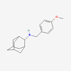 molecular formula C18H25NO B5733236 N-[(4-methoxyphenyl)methyl]adamantan-2-amine 