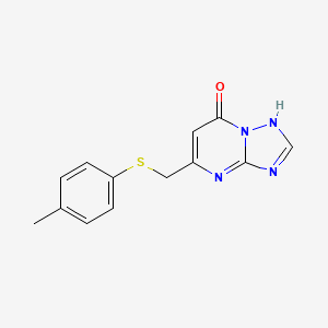 molecular formula C13H12N4OS B5733252 5-{[(4-methylphenyl)thio]methyl}[1,2,4]triazolo[1,5-a]pyrimidin-7(4H)-one 