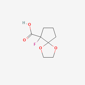 6-Fluoro-1,4-dioxaspiro[4.4]nonane-6-carboxylic acid