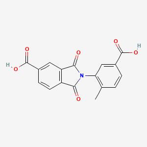 molecular formula C17H11NO6 B5733308 2-(5-carboxy-2-methylphenyl)-1,3-dioxo-5-isoindolinecarboxylic acid 
