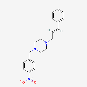 1-(4-nitrobenzyl)-4-(3-phenyl-2-propen-1-yl)piperazine