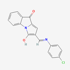 molecular formula C18H11ClN2O2 B5733325 2-{[(4-chlorophenyl)amino]methylene}-3H-pyrrolo[1,2-a]indole-3,9(2H)-dione 