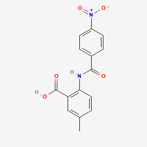 molecular formula C15H12N2O5 B5733330 5-methyl-2-[(4-nitrobenzoyl)amino]benzoic acid 