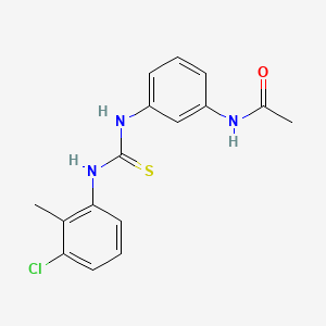 molecular formula C16H16ClN3OS B5733332 N-[3-({[(3-chloro-2-methylphenyl)amino]carbonothioyl}amino)phenyl]acetamide 