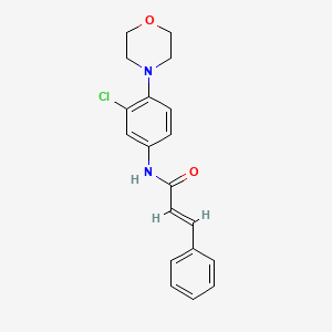 N-[3-chloro-4-(4-morpholinyl)phenyl]-3-phenylacrylamide