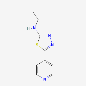 molecular formula C9H10N4S B5733348 N-ethyl-5-(4-pyridinyl)-1,3,4-thiadiazol-2-amine 