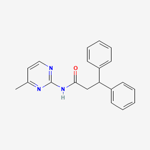molecular formula C20H19N3O B5733357 N-(4-methyl-2-pyrimidinyl)-3,3-diphenylpropanamide 