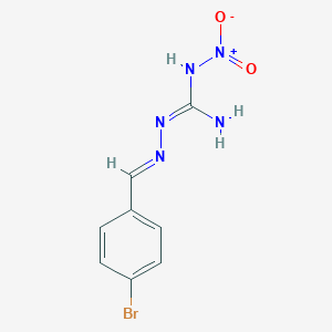 molecular formula C8H8BrN5O2 B5733369 2-(4-bromobenzylidene)-N-nitrohydrazinecarboximidamide 