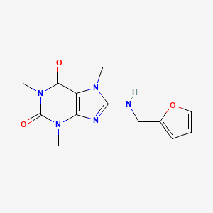 molecular formula C13H15N5O3 B5733388 8-[(2-furylmethyl)amino]-1,3,7-trimethyl-3,7-dihydro-1H-purine-2,6-dione 