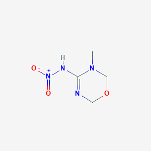 B057334 N-(3-Methyl-3,6-dihydro-2H-1,3,5-oxadiazin-4-yl)nitramide CAS No. 153719-38-1