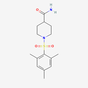 molecular formula C15H22N2O3S B5733421 1-(mesitylsulfonyl)-4-piperidinecarboxamide 
