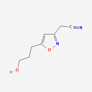 2-(5-(3-Hydroxypropyl)isoxazol-3-yl)acetonitrile