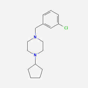 molecular formula C16H23ClN2 B5733431 1-(3-chlorobenzyl)-4-cyclopentylpiperazine 