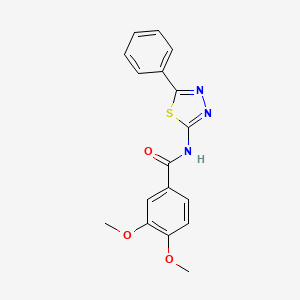 molecular formula C17H15N3O3S B5733454 3,4-dimethoxy-N-(5-phenyl-1,3,4-thiadiazol-2-yl)benzamide 