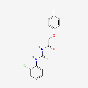 molecular formula C16H15ClN2O2S B5733460 N-{[(2-chlorophenyl)amino]carbonothioyl}-2-(4-methylphenoxy)acetamide 