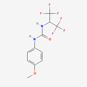 N-(4-methoxyphenyl)-N'-[2,2,2-trifluoro-1-(trifluoromethyl)ethyl]urea