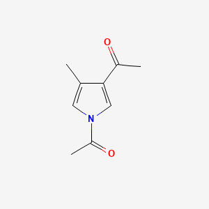 molecular formula C9H11NO2 B573348 1-(1-Acetyl-4-methylpyrrol-3-yl)ethanone CAS No. 169467-63-4