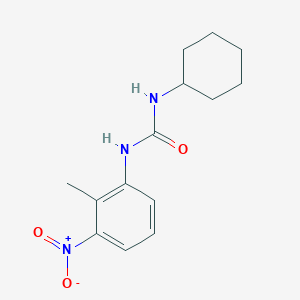 molecular formula C14H19N3O3 B5733499 N-cyclohexyl-N'-(2-methyl-3-nitrophenyl)urea 