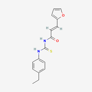 molecular formula C16H16N2O2S B5733527 N-{[(4-ethylphenyl)amino]carbonothioyl}-3-(2-furyl)acrylamide 