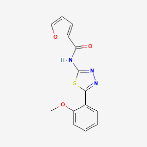 molecular formula C14H11N3O3S B5733549 N-[5-(2-methoxyphenyl)-1,3,4-thiadiazol-2-yl]-2-furamide 
