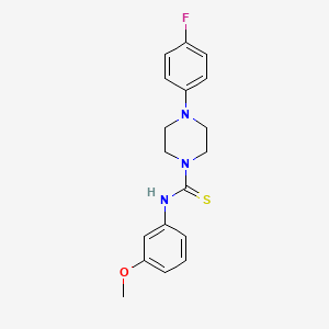 molecular formula C18H20FN3OS B5733555 4-(4-fluorophenyl)-N-(3-methoxyphenyl)-1-piperazinecarbothioamide 