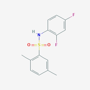 molecular formula C14H13F2NO2S B5733580 N-(2,4-difluorophenyl)-2,5-dimethylbenzenesulfonamide 