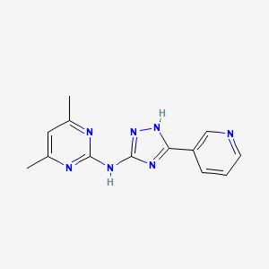 4,6-dimethyl-N-[5-(3-pyridinyl)-1H-1,2,4-triazol-3-yl]-2-pyrimidinamine