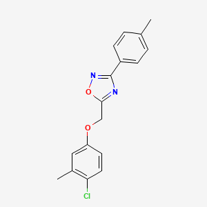 molecular formula C17H15ClN2O2 B5733582 5-[(4-chloro-3-methylphenoxy)methyl]-3-(4-methylphenyl)-1,2,4-oxadiazole 