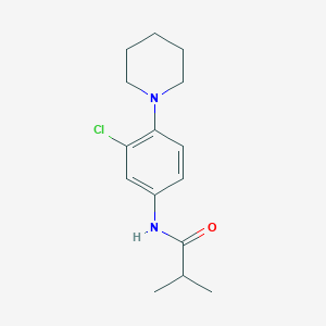 molecular formula C15H21ClN2O B5733590 N-[3-chloro-4-(1-piperidinyl)phenyl]-2-methylpropanamide 