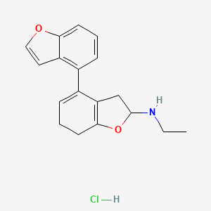 molecular formula C12H16ClNO2 B573362 1-(2,3,6,7-Tetrahydrobenzodifuran-4-yl)-2-aminoethanehydrochloride CAS No. 178557-20-5