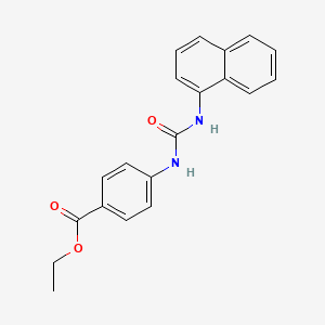 molecular formula C20H18N2O3 B5733624 ethyl 4-{[(1-naphthylamino)carbonyl]amino}benzoate 