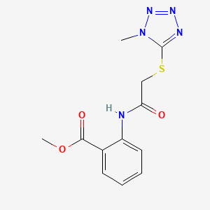 molecular formula C12H13N5O3S B5733651 methyl 2-({[(1-methyl-1H-tetrazol-5-yl)thio]acetyl}amino)benzoate 