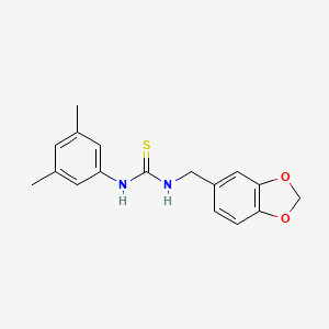 molecular formula C17H18N2O2S B5733675 N-(1,3-benzodioxol-5-ylmethyl)-N'-(3,5-dimethylphenyl)thiourea 