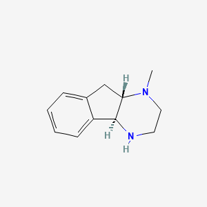 molecular formula C12H16N2 B573368 (4AS,9aS)-1-methyl-2,3,4,4a,9,9a-hexahydro-1H-indeno[1,2-b]pyrazine CAS No. 181034-50-4
