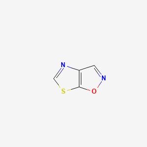 molecular formula C4H2N2OS B573369 [1,3]Thiazolo[4,5-d][1,2]oxazole CAS No. 194157-59-0