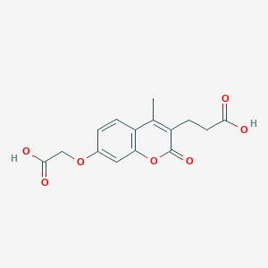 molecular formula C15H14O7 B5733704 3-[7-(carboxymethoxy)-4-methyl-2-oxo-2H-chromen-3-yl]propanoic acid 