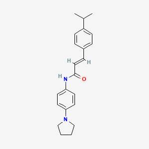 (2E)-3-[4-(propan-2-yl)phenyl]-N-[4-(pyrrolidin-1-yl)phenyl]prop-2-enamide