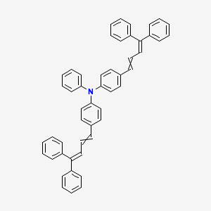 molecular formula C50H39N B573373 4-(4,4-Diphenylbuta-1,3-dien-1-yl)-N-[4-(4,4-diphenylbuta-1,3-dien-1-yl)phenyl]-N-phenylaniline CAS No. 167859-26-9