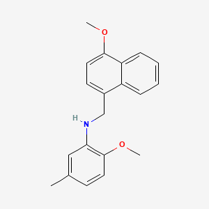 molecular formula C20H21NO2 B5733746 (2-methoxy-5-methylphenyl)[(4-methoxy-1-naphthyl)methyl]amine 