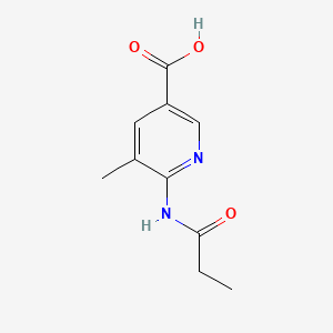 5-Methyl-6-propanamidopyridine-3-carboxylic acid