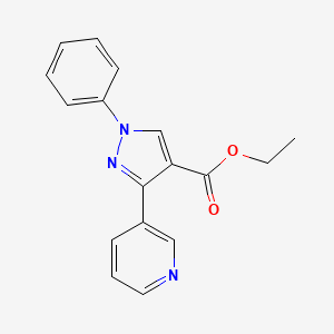 molecular formula C17H15N3O2 B5733761 ethyl 1-phenyl-3-(3-pyridinyl)-1H-pyrazole-4-carboxylate 