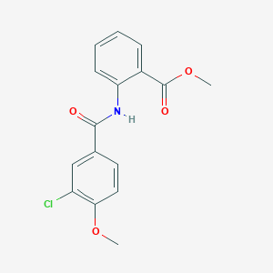 molecular formula C16H14ClNO4 B5733766 methyl 2-[(3-chloro-4-methoxybenzoyl)amino]benzoate 