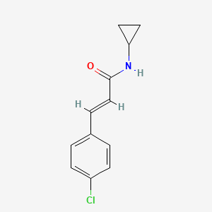 molecular formula C12H12ClNO B5733774 3-(4-chlorophenyl)-N-cyclopropylacrylamide 